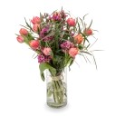 Bouquet of tulips in full bloom